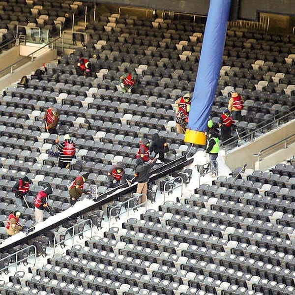 Superchutes in action during Superbowl XLVIII snow cleanup. Superchutes in action during Superbowl XLVIII snow cleanup.